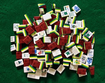 Green Golf Masters Theme American Mahjong Tiles Set 160 Piece Acrylic