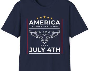 Camiseta con águila patriótica / Camiseta gráfica del Día de la Independencia del 4 de julio