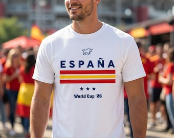 Camiseta retro de rayas del Mundial de España '26 / Camiseta vintage para aficionados al fútbol