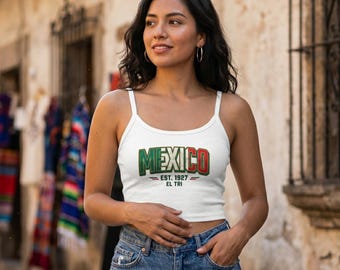 Camiseta corta sin mangas El Tri de México / Camiseta deportiva vintage de fútbol