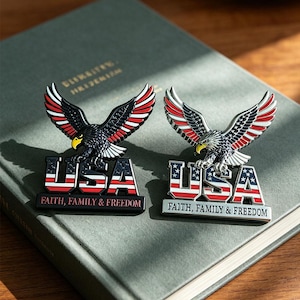 3D Metall Adler USA Emblem Aufkleber: Glaube Familie Freiheit Auto LKW Außendekor Aufkleber