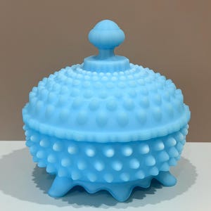 Blue Fenton Candy Dish With Lid - Etsy