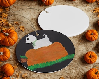 Ghost Chihuahua Ornament, Halloween gift for Chihuahua lover, Gothic Chihuahua