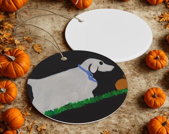 Ghosty Pointer Ornament, Halloween gift for Pointer lover, Gothic Pointer