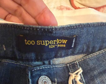 Levi’s 524 Too Superlow Boot Cut Jeans – Size 1 Low Rise Vintage 2000s Denim