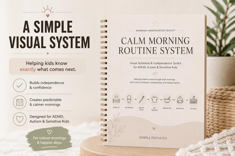 Visual Morning Routine Toolkit for ADHD Kids | Autism Routine Printable ...