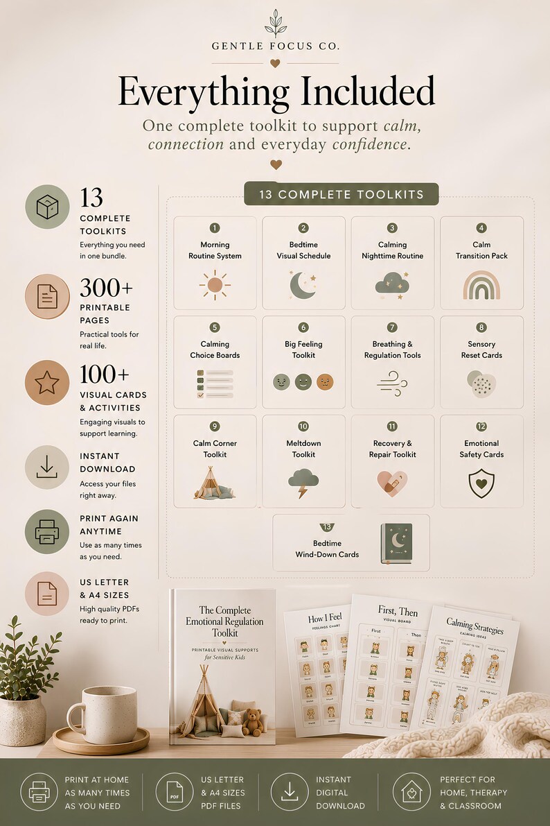 The Gentle Growth Toolkit™ | Build Confidence, Emotional Skills & Independent Routines | 13 Printable Parenting Resources imagen 7