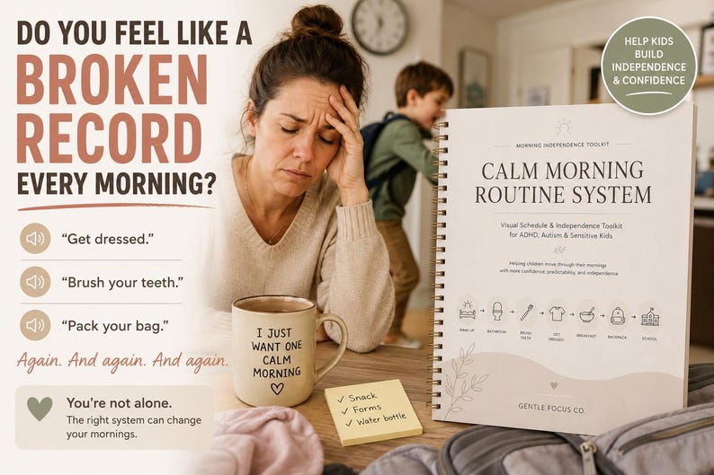 Visual Morning Routine Toolkit for ADHD Kids | Autism Routine Printable ...
