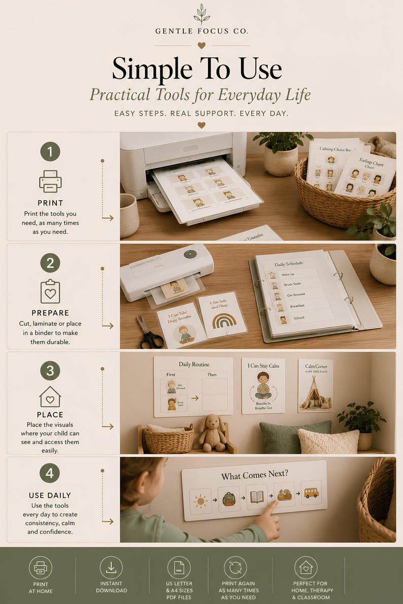 The Gentle Growth Toolkit™ | Build Confidence, Emotional Skills & Independent Routines | 13 Printable Parenting Resources imagen 9