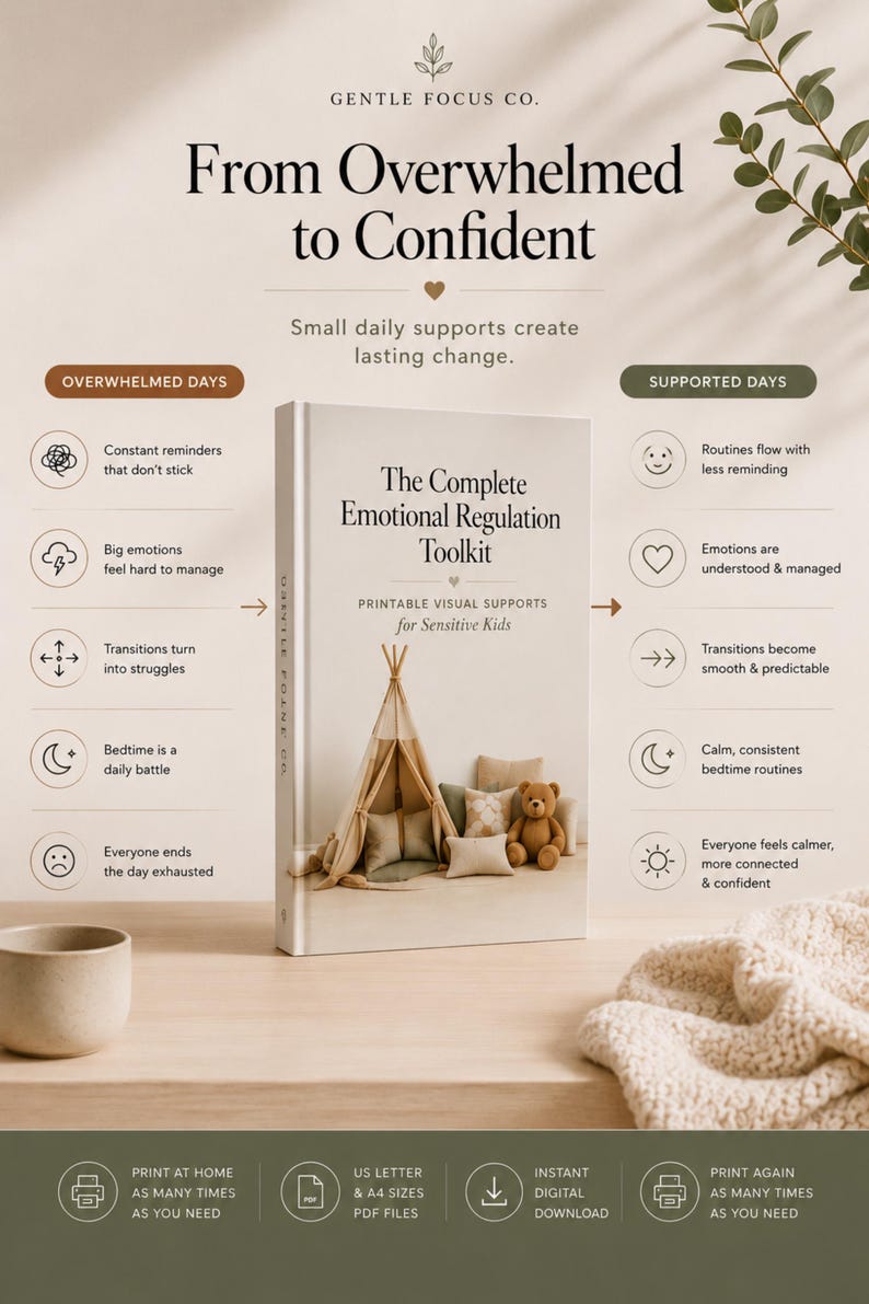 The Gentle Growth Toolkit™ | Build Confidence, Emotional Skills & Independent Routines | 13 Printable Parenting Resources imagen 3