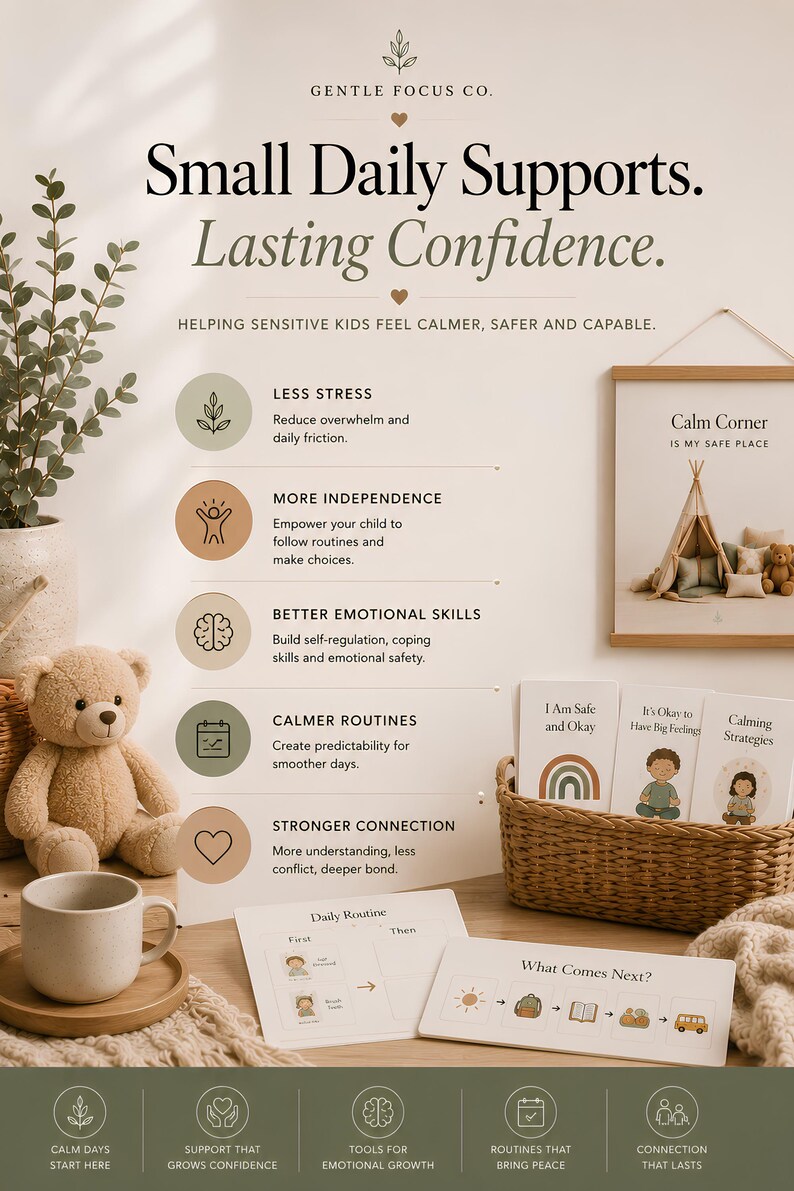 The Gentle Growth Toolkit™ | Build Confidence, Emotional Skills & Independent Routines | 13 Printable Parenting Resources imagen 5