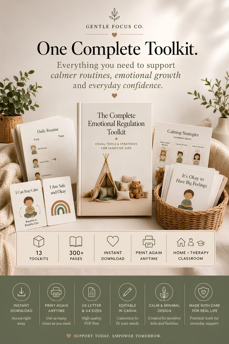 The Gentle Growth Toolkit™ | Build Confidence, Emotional Skills & Independent Routines | 13 Printable Parenting Resources imagen 10