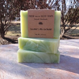 Coconut Lime Verbena, Natural Handmade Soap, Cold Process, Vegan image 4