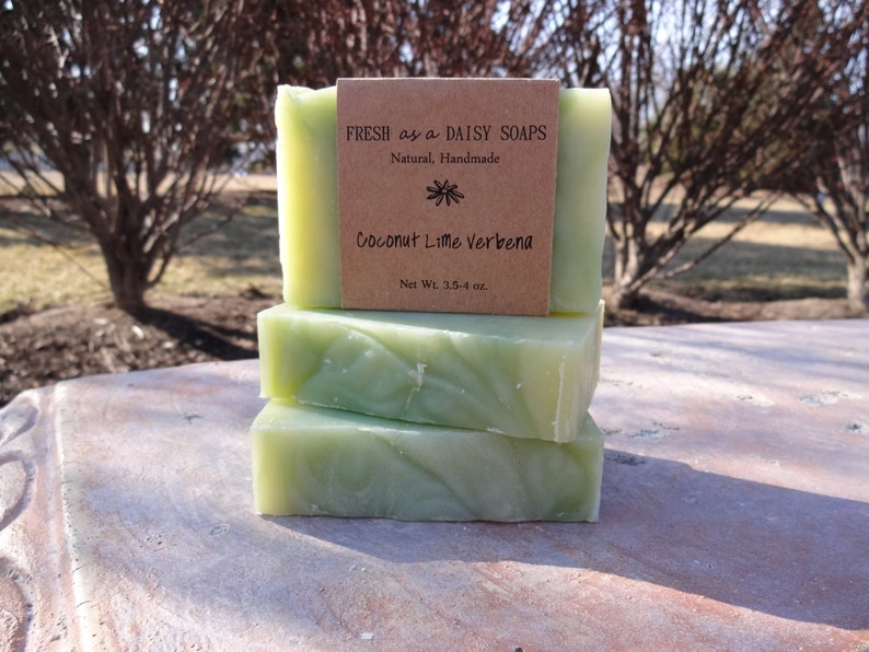 Coconut Lime Verbena, Natural Handmade Soap, Cold Process, Vegan image 4