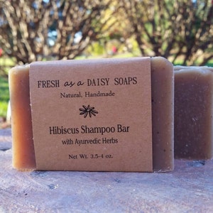 Hibiscus Shampoo Bar Handmade Cold Process Soap 100% - Etsy