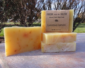 Luscious Lemon, Natural Handmade Soap, Cold Process Soap, Kitchen Soap