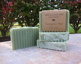 Eucalyptus Mint, Natural Handmade Soap, Cold Process Soap, Vegan