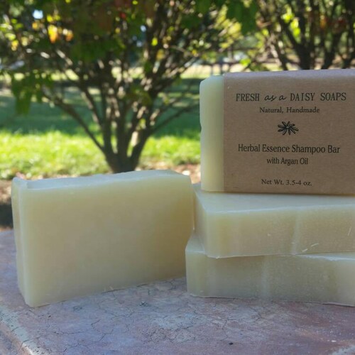 Herbal Essence Shampoo Bar With Argan Oil Handmade Cold Etsy