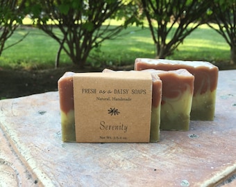 Serenity, Stress Relief Soap, Aromatherapy, Relaxing, 100% Natural Cold Process Soap, VEGAN