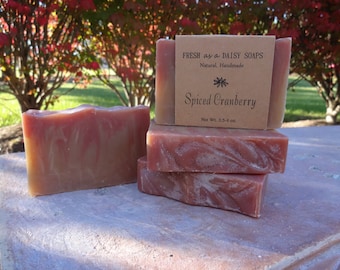 Cranberry Fig, Natural Handmade Soap, Cold Process, Vegan, Spice soap, Holiday Soap