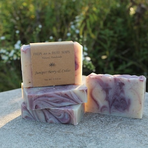 Juniper Berry & Cedar, Natural Handmade Soap, Cold Process, Vegan