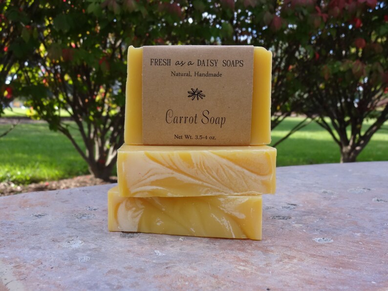 Carrot Soap Natural Handmade Soap Vegan Soap Etsy