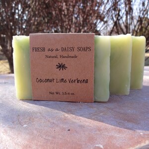 Coconut Lime Verbena, Natural Handmade Soap, Cold Process, Vegan image 3