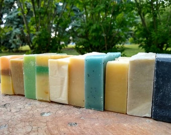 Set of 10 Natural, Handmade Soaps - Any 10 Soaps, Your Choice, Cold Process, Soap Gift Set