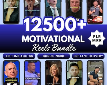 12500+ Motivational Reels Bundle, Viral Short Videos (PLR MRR)