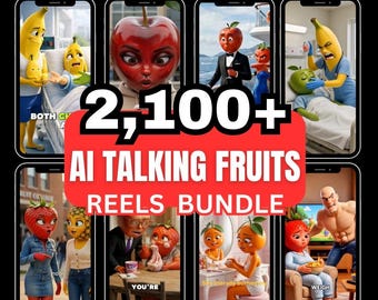 2100+ AI Talking Fruits Drama Reels Bundle (Digital Download)