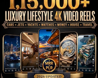 115000+ Luxury Lifestyle Video Reels Bundle | TikTok, Instagram, YouTube Content (MRR, PLR)