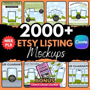 2000+ Etsy-mockuppaket för annonser | Canva-mallar (digital nedladdning)