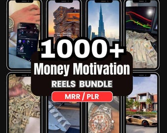 1000+ Money Motivation Reels Bundle | Business, Luxury, Success Content (MRR/PLR)