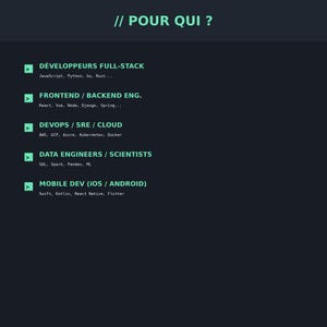 CV-sjabloon voor ontwikkelaar | CV voor full-stack tech (Frans) | Modern donker Word-PDF | CV-sjabloon voor consoleprogrammeur afbeelding 4