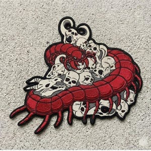 Dungeon Crawler Carl Scavenger's Daughter Back Patch, Pyramid of Skulls & Scolopendra Boss, Original Fan Art