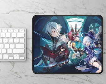 Anime Gaming Maus Pad | Fantasy Rollenspiel Schreibtischunterlage | Kompaktes Mousepad mit genähten Kanten | PC Gamer Einrichtung Zubehör | Anime Geschenk für Ihn