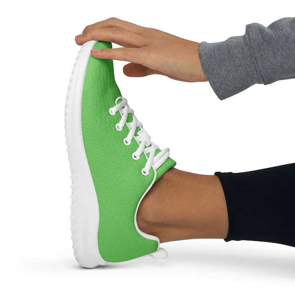 pink and lime green shoes