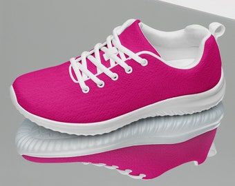 Hot Pink Flyknit Sneakers: Women's Athletic Workout Shoes