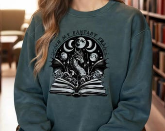 Felpa In My Fantasy Era, Pullover Dragon Bookish