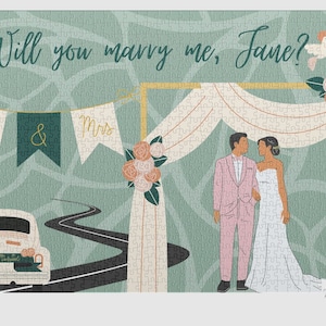 Personalized Marriage Proposal Jigsaw Puzzle: Custom Puzzle Lover Gift