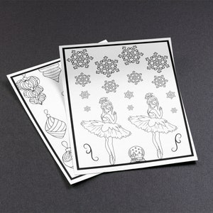 Nutcracker Ballet Coloring Pages, Christmas Coloring Book, Digital ...
