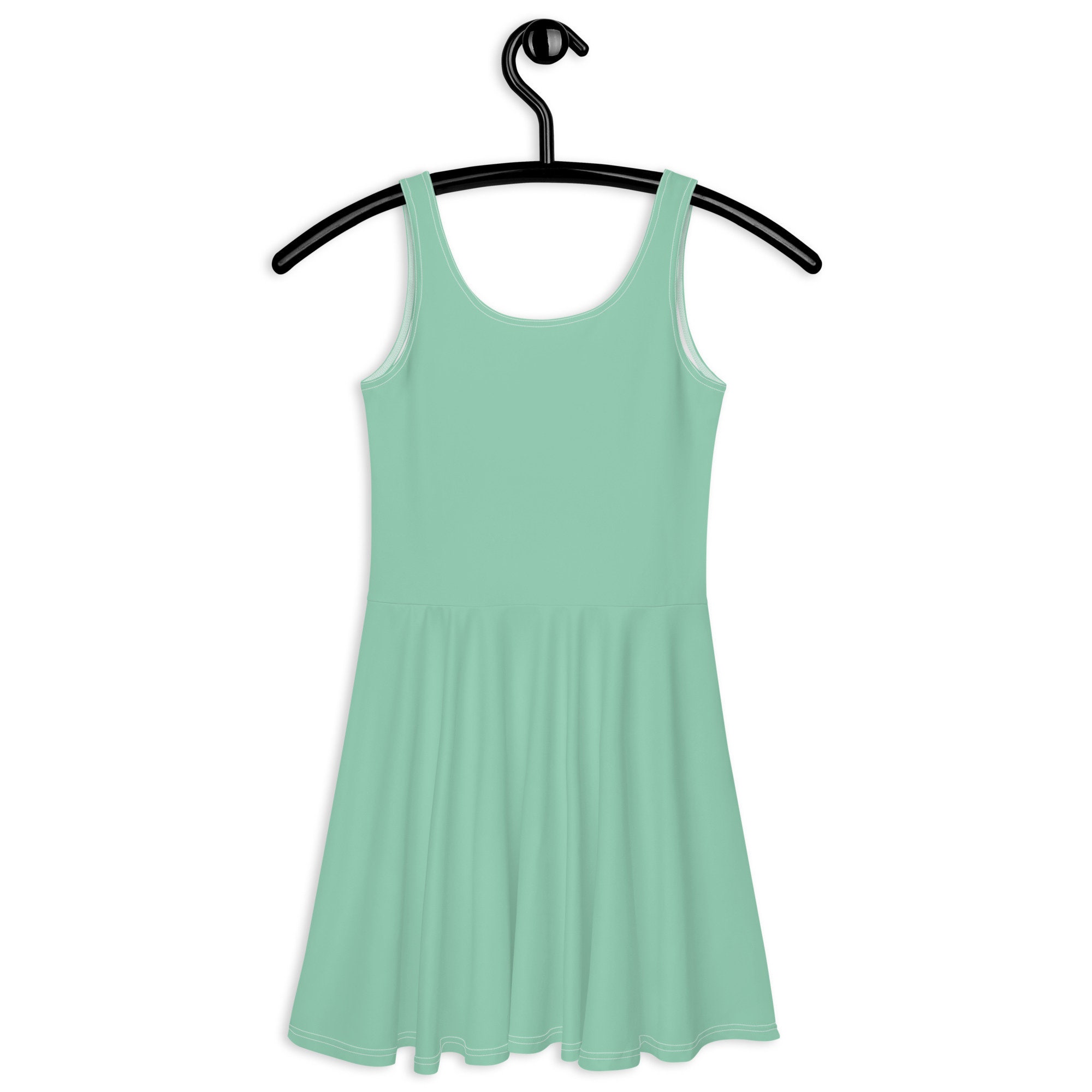 Mint Green Skater Dress: Sleeveless Flared Skirt Mint Green Skater Dress: Sleeveless Flared Skirt