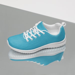 Solid Blue Women s Athletic Shoes Colorful Stylish Workout Shoes Soft Cushy Breathable Gym Shoes Lace Up Fashion Sneakers Gift for Her
