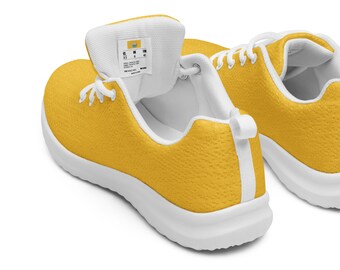 Golden Yellow Women's Sneakers, Women's Athletic Footwear