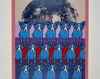 George Rodrigue "Codex Blue Dog" Signed and Numbered Unframed