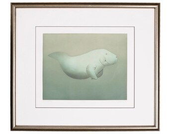 Beth Van Hoesen "Manatee" Signed & Numbered  Etching 1988