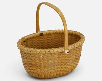 Diminutive Susan Chase Ottison Nantucket Basket Signed & Dated Nantucket Island