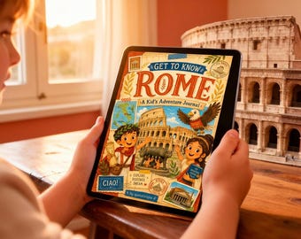 Rome Kids Adventure Journal | Games, Quizzes, Stories (PDF Download)