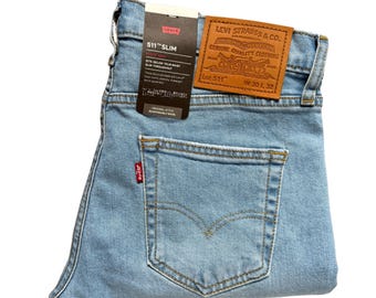Levi's® 511 Slim Fit Men's Stretch Denim Jeans Light Blue 045114781 UK - ALL Sizes