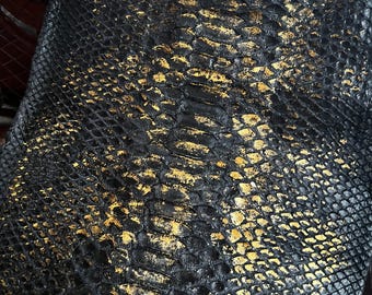 Pele de píton para projeto artesanal, pele exótica autêntica.